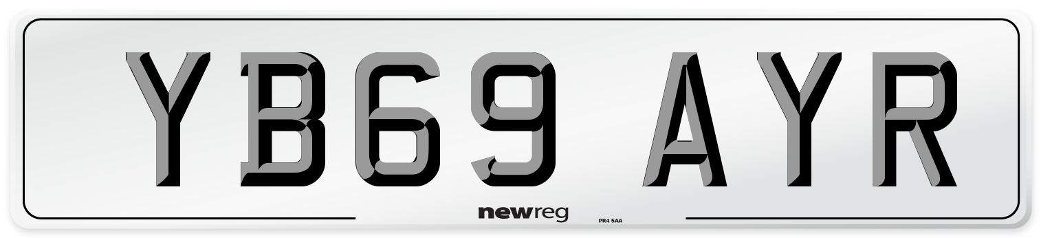 YB69 AYR Number Plate from New Reg